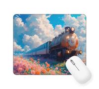 Alfombrilla Ratón Tren Alfombrilla de Ratón 200 x 150 mm Alfombrilla Escritorio Pequeño con Base de Goma Escena Antideslizante, Superficie Resistente a Salpicaduras, Portátil Mouse Pad, Regalos W-600
