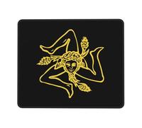 Alfombrilla Ratón Trinacria Siciliana Bordes Cosidos Alfombrilla Escritorio Suave Protector De Escritorio para Trabajo Oficina Ordenador 10X12In