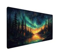 Alfombrilla Ratón Verde Alfombrilla Escritorio 800x400mm Mouse Pad Aurora (1) Mousepad con Base Goma Antideslizante,Superficie Impermeable Protector Escritorio para Juegos/Oficina/Hogar Regalo J1-562