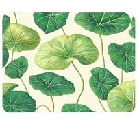 Alfombrilla Ratón Verde Alfombrilla Ratón 200x150x3mm, Hoja de loto Mouse Pad Protector Escritorio Superficie Lisa Base de Goma Antideslizante Precisión Velocidad para Oficina PC Regalo Mujer,Model329