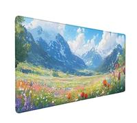 Alfombrilla Ratón Verde Alfombrilla Ratón XXL 1500 x 800 mm, Mouse Pad Pradera Mousepad con Base de Goma Antideslizante, Impermeable Tapete Escritorio Accesorios Gaming para Gamers, PC -bby2509FR