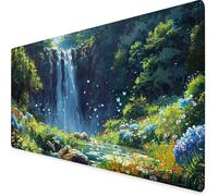 Alfombrilla Ratón Verde Alfombrilla Ratón XXL 150x80cm, Mouse Pad Caer Mousepad con Base de Goma Antideslizante, Impermeable Tapete Escritorio Accesorios Gaming para Gamers, Regalo Mujer -yym2509GB