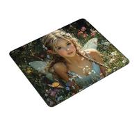 Alfombrilla Ratón Verde Mouse Pad 40 x 30 cm Mousepad Impermeable con Costuras, Hada Mousepad Gaming con Base de Goma Antideslizante, Alfombrilla Ratón Pequeña para Juegos, Oficina, Hogar,Regalo S0-32