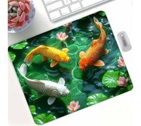 Alfombrilla Ratón Verde Pez, Mouse Pad Gaming 400 x 300 mm, Alfombrilla de Ratón Portátil y Compacta, Desk Mat Pequeño, con Bordes Cosidos, Base de Goma Antideslizante, Impermeable Mousepad d0d-105