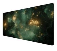 Alfombrilla Ratón, Verde Universo Mouse Pad con Superficie Suave y Base de Goma Antideslizante, Alfombrilla de Ratón Extendida Impermeable 600x300x3mm, para PC, Oficina en Casa, Hombres Regalos Z-661