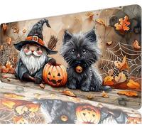 Alfombrilla Ratón Víspera Todos Los Santos Alfombrilla Escritorio 600x300x3mm Tapete Gaming xxl Gatito Tapete Escritorio Impermeable, Costura Doble Capa Acabado Duradero Decoraciones Navideñas N1-1082