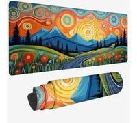 Alfombrilla Ratón Vistoso,Alfombrilla Ratón 700 x 400 x 3 MM,Mouse Pad Gaming Cielo Estrellado Tapete Escritorio,Mouse Pad con Impermeable y Antideslizante,Mousepad Bordes Cosidos para Oficina W-560