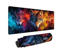 Alfombrilla Ratón Vistoso Alfombrilla Ratón XXL 1500x800x3mm, Mouse Pad Lobo Mousepad con Base de Goma Antideslizante, Impermeable Tapete Escritorio Accesorios Gaming para Gamers, PC -hjw2601AV