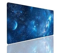 Alfombrilla Ratón XL 900x400x4mm Mouse Pad Gaming Grande Alfombrilla Escritorio Impermeable, Mousepad Antideslizante, Protector Tapete Escritorio con Bordes Cosidos, Desk Mat para PC, Oficina Star (1)