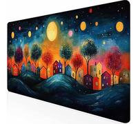 Alfombrilla Ratón XXL 1000 x 500 mm Alfombrilla Gaming, Mouse Pad con Base de Goma Antideslizante, Impermeable Mousepad, con Bordes Cosidos, Tapete Rato para Jugadores (Azul Historietas) -z1c09L15