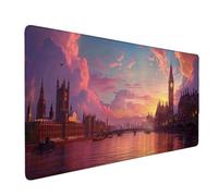 Alfombrilla Ratón XXL 1000 x 500 mm Rosa Mouse Pad Big Ben Alfombrilla Gaming con Bordes Cosidos, Antideslizante Tapete Escritorio, Accesorios Gaming, Protector Escritorio para PC, Oficina s5425