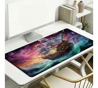 Alfombrilla Ratón XXL 1000 x 500 x 3 mm, Alfombrilla Escritorio, Sueño Grande Protector de Mesa con Base de Goma Antideslizante y Bordes Cosidos, Impermeable, para Oficina, PC, Gaming (Velero) L-x5571