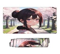 Alfombrilla Raton XXL 1000 x 500 x 3 mm, Mouse Pad Grande Gaming, Alfombrilla de Raton Anime Mousepad Lavable Desk Mat para Juegos Y Oficina, Impermeable y Antideslizante (Cerezos Japoneses) -MP85