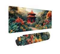 Alfombrilla Ratón XXL 1000 x 500 x 3MM Alfombrilla Ratón Color JaponéS, Mouse Pad Lavable con Base de Goma Antideslizante, Mousepad con Bordes Cosidos para PC Gamer, Portátil, Oficina, Regalo -TL2FR