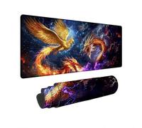 Alfombrilla Ratón XXL 1000x500 mm Mouse Pad Dragón Alfombrilla Raton Gaming Retro Impermeable Mousepad Protector Escritorio Tapete Rato Base Antideslizante Desk Mat Accesorios Escritorio Regalo Q-08