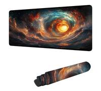 Alfombrilla Ratón XXL 1000x500 mm Mouse Pad Grande Gaming, Alfombrilla de Ratón Cielo Estrellado Mouse Pad con Bordes Cosidos, Antideslizante, Nube Tapete Escritorio Grande, Regalos Hombres H-7647