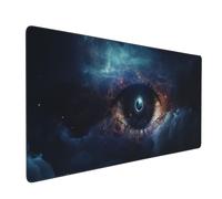 Alfombrilla Ratón XXL 1000x500x3mm Mouse Pad Grande Gaming,Mousepad Goma Antideslizante Bordes Cosidos Alfombrilla de ratón,Mejora la precisión y la Velocidad,para Jugadores,Oficina ojos negros J-1916