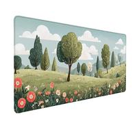Alfombrilla Ratón XXL 1200 x 600 mm, Alfombrilla Ratón Bosque Mouse Pad Verde Mousepad con Bordes Cosidos, Impermeable Tapete Escritorio Accesorios Escritorio para Jugadores, Oficina -lsy2603NO