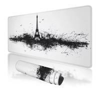 Alfombrilla Ratón XXL 1200 x 600 mm Gris Alfombrilla Ratón Gaming, París Mouse Pad XXL con Base de Goma Antideslizante, Mouse Pad con Superficie Especial, Mejora la Precisión y la Velocidad, X-41