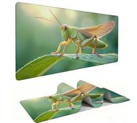 Alfombrilla Ratón, XXL 1200 x 600 mm Mouse Pad Grande Gaming, Alfombrilla Antideslizante,Tapete Escritorio con Bordes Cosidos, Desk Mat, Pc, Oficina Accesorios (Saltamontes de Insectos) K-707