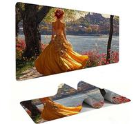 Alfombrilla Ratón, XXL 1200 x 600 mm Mouse Pad Grande Gaming, Alfombrilla Antideslizante,Tapete Escritorio con Bordes Cosidos, Desk Mat, Pc, Oficina Accesorios (Mujeres del Paisaje) K-277