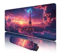 Alfombrilla Ratón XXL 1200 x 600 mm Púrpura Alfombrilla Ratón Gaming, París Mouse Pad XXL con Base de Goma Antideslizante, Mouse Pad con Superficie Especial, Mejora la Precisión y la Velocidad, K-61