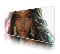 Alfombrilla Ratón XXL 1200x600 mm, Alfombrilla Escritorio África, Mouse Pad Retro Antideslizante e Impermeable para Protector Escritorio, Mouse Pad XXL con Bordes Cosidos para Jugadores, Oficina, O-34
