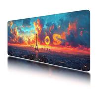 Alfombrilla Ratón XXL 1200x600 mm, Alfombrilla Escritorio Color, Mouse Pad París Antideslizante e Impermeable para Protector Escritorio, Mouse Pad XXL con Bordes Cosidos para Jugadores, Oficina, -356