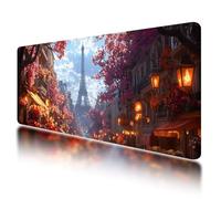 Alfombrilla Ratón XXL 1200x600 mm, Alfombrilla Escritorio París, Mouse Pad Paisaje Antideslizante e Impermeable para Protector Escritorio, Mouse Pad con Bordes Cosidos para Jugadores, Oficina, -570