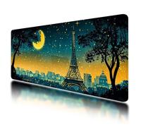 Alfombrilla Ratón XXL 1200x600 mm, Alfombrilla Escritorio Verde, Mouse Pad París Antideslizante e Impermeable para Protector Escritorio, Mouse Pad XXL con Bordes Cosidos para Jugadores, Oficina, M-94