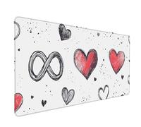 Alfombrilla Ratón XXL 1200x600mm, Alfombrilla Ratón Amar Mouse Pad Blanco Mousepad con Bordes Cosidos, Impermeable Tapete Escritorio Accesorios Escritorio para Jugadores, Oficina, Regalo -lsy260357