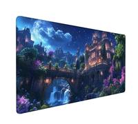 Alfombrilla RatóN XXL 1200x600x3mm,Alfombrilla Ratón Azul Mouse Pad Palacio Tapete Escritorio,con Bordes Cosidos Impermeable Protector Escritorio para Jugadores,PC,Oficina,Regalos para Hombres XZ-802