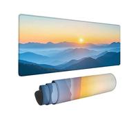 Alfombrilla Ratón XXL 1200x600x3mm, Alfombrilla Ratón Blanco Mouse Pad Amanecer Mousepad con 3MM Bordes Cosidos, Impermeable Tapete Escritorio Accesorios Escritorio para Jugadores, Oficina -hjw26010H