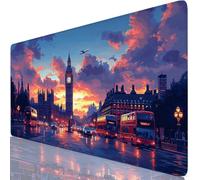 Alfombrilla Ratón XXL 1200x600x3mm Ciudad Mouse Pad Gaming XXL Protector Escritorio, Precisión y Velocidad en Juegos, Antideslizante Mousepad Superficie de Tejido para Ratón y Teclado, PC,París Y8-759