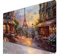 Alfombrilla Ratón XXL 1200x600x3mm París Mouse Pad Gaming XXL Protector Escritorio, Precisión y Velocidad en Juegos, Antideslizante Mousepad Superficie de Tejido para Ratón y Teclado, PC, Calle Y8-343
