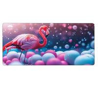 Alfombrilla Ratón XXL 1200x600x3mm, Tapete Rato Flamingo,Animal Gaming Mouse Pad Impermeable, Bordes Cosidos, Grande Mousepad con Base de Goma Antideslizante Protector de Escritorio Accesorios 3-7732