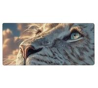 Alfombrilla Ratón XXL 1200x600x3mm, Tapete Rato LeóN,Animal Gaming Mouse Pad Impermeable, Bordes Cosidos, Grande Mousepad con Base de Goma Antideslizante para Protector de Escritorio Accesorios 5-YO80