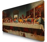 Alfombrilla Ratón XXL 120x60cm Paisaje Mouse Pad Gaming XXL Protector Escritorio, Desk Mat La Última Cena Resiste Salpicaduras, Bordes Cosidos, Superficie Especial, Oficina Accesorios Mousepad F0-1200