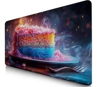 Alfombrilla Ratón XXL 120x60cm Vistoso Mouse Pad Gaming XXL Protector Escritorio, Desk Mat Pastel Resiste Salpicaduras, Bordes Cosidos, Superficie Especial, Oficina Accesorios Mousepad Familia F0-38