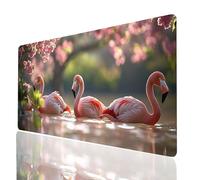 Alfombrilla Ratón xxl 1400 x 600 x 3mm, Impermeable Alfombrilla Escritorio Flamingo, Animal Mouse Pad con Base de Goma Antideslizante, Protector Escritorio para Portatil Teclado Gamer Raton Model11569