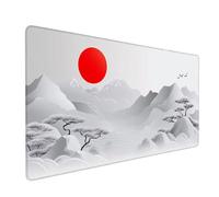 Alfombrilla RatóN XXL 1400x600x3mm,Alfombrilla Ratón Blanco Mouse Pad Sierras Tapete Escritorio,con Bordes Cosidos Impermeable Protector Escritorio para Jugadores,Oficina,Regalos para Hombres XZ-923