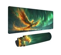 Alfombrilla Ratón XXL 1500 x 800 mm, Alfombrilla Ratón Verde Mouse Pad FéNix Mousepad con Base de Goma Antideslizante, Impermeable Tapete Escritorio para Gamers, PC y Portátil, Regalo Mujer -zjn25095G