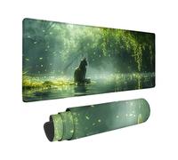 Alfombrilla Ratón XXL 1500 x 800 mm, Negro Mouse Pad Gato Patrón, Impermeable Alfombrilla Escritorio con Base de Goma Antideslizante Mousepad Bordes Cosidos Mouse Pad para Escritorio, PC -zzg2505TP
