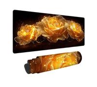 Alfombrilla Ratón XXL 150x80cm, Alfombrilla Ratón Amarillo Mouse Pad Rosa Mousepad con Base de Goma Antideslizante, Impermeable Tapete Escritorio para Gamers, PC y Portátil, Regalo Mujer -zjn2509ZO