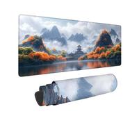 Alfombrilla Ratón XXL 150x80cm, Alfombrilla Ratón Blanco Mouse Pad Paisaje Mousepad con Base de Goma Antideslizante, Impermeable Tapete Escritorio para Gamers, PC y Portátil, Regalo Mujer -zjn2509HP
