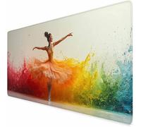 Alfombrilla Ratón XXL 150x80cm Alfombrilla Ratón Color Chica De Ballet, Mouse Pad Grande Impermeable Antideslizante Base de Caucho, Protector Grande Accesorios Gaming, para Portátil Oficina -XZ63HP0