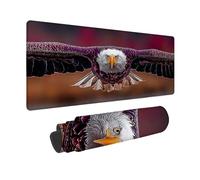 Alfombrilla Ratón XXL 150x80cm, Alfombrilla Ratón Negro Mouse Pad áGuila Mousepad con Base de Goma Antideslizante, Impermeable Tapete Escritorio para Gamers, PC y Portátil, Regalo Mujer -zjn2509QA