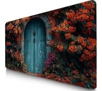 Alfombrilla Ratón XXL 150x80cm Puerta Mouse Pad Gaming XXL Protector Escritorio, Desk Mat Flor Resiste Salpicaduras, Bordes Cosidos, Superficie Especial, Oficina Mousepad para Oficina y Familia F0-824
