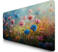 Alfombrilla Ratón XXL 150x80cm Rosa Mouse Pad Gaming XXL Protector Escritorio, Desk Mat Planta Resiste Salpicaduras, Bordes Cosidos, Superficie Especial, Oficina Mousepad para Oficina y Familia F0-250