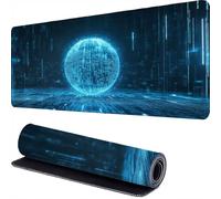 Alfombrilla Ratón XXL 1600 x 800 x 3mm Ciencia y tecnología Alfombrilla Escritorio, Azul Mouse Pad Gaming, Mouse Mat Grande, Antideslizante Ordenador Alfombra Raton, Seguimiento Preciso r-307
